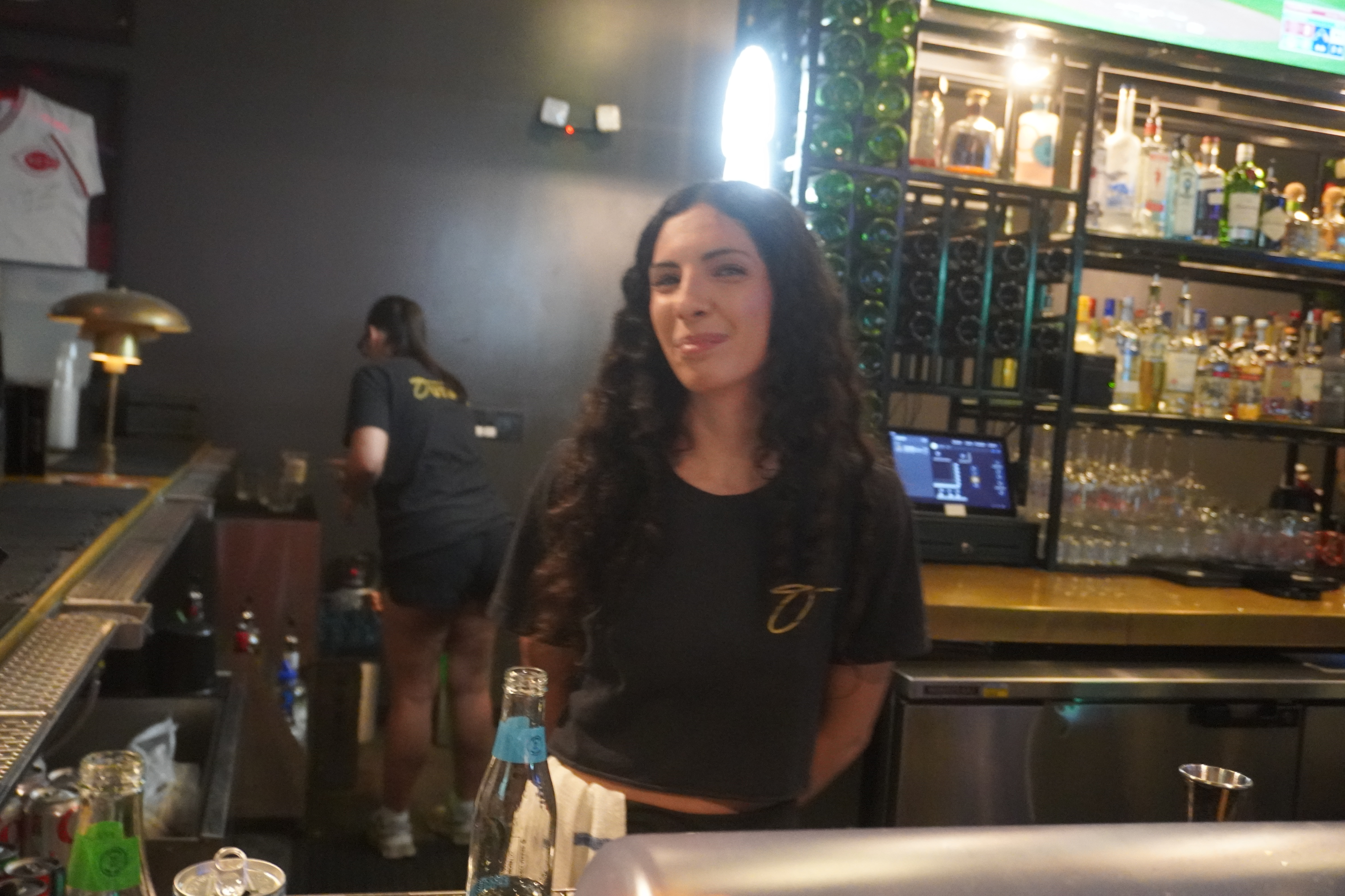 Smiling bartender